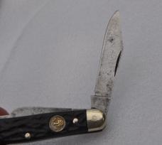 Boker SolingenJigged Black 3 1/4" Closed All Blades Loud Snap Both Ways Shield date It To easrly50's
