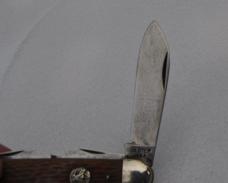 Utster Boy Scout Knife 1950's-60's Light Use Delrin Handles Full Blades With Snap Nickel Bolsters