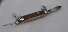 Utster Boy Scout Knife 1950's-60's Light Use Delrin Handles Full Blades With Snap Nickel Bolsters