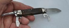 Utster Boy Scout Knife 1950's-60's Light Use Delrin Handles Full Blades With Snap Nickel Bolsters
