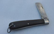 Kutmaster Utica NY USA Rope Knife Wood Handles Bail 4 1/2" Closed Steel Liners Nearly Full Blade
