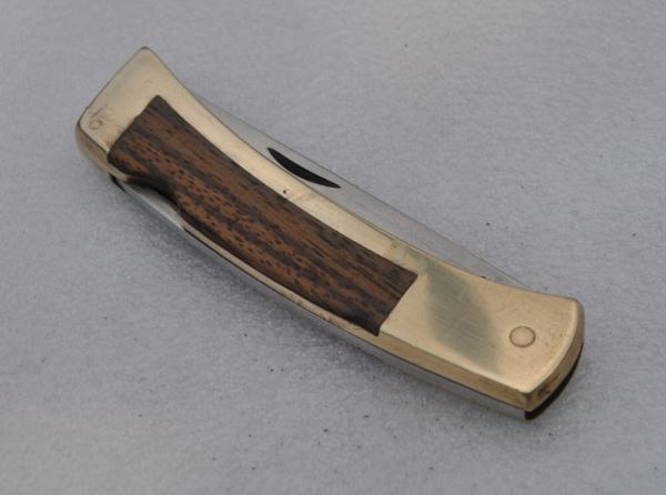 Gerber Portland USA Sportsman II older 4 1/4" Closed Tigerwood and Brass Frame 