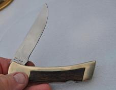 Gerber Portland USA Sportsman II older 4 1/4" Closed Tigerwood and Brass Frame 