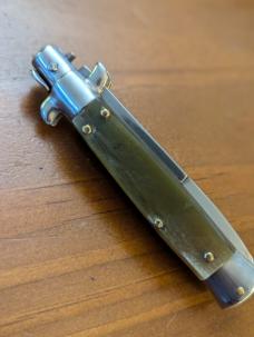 18CM-7 INCH PICKLOCK MADE IN MANIAGO ITALIAN STILETTO IN FAT BRAZILIAN HORN 