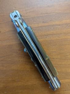 18CM-7 INCH PICKLOCK MADE IN MANIAGO ITALIAN STILETTO IN FAT BRAZILIAN HORN 
