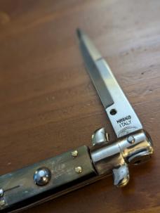 18CM-7 INCH PICKLOCK MADE IN MANIAGO ITALIAN STILETTO IN FAT BRAZILIAN HORN 