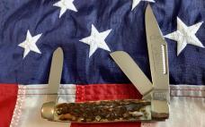 Colonel Coon Premium Stockman Knife w/ Great Stag Handles -NOS
