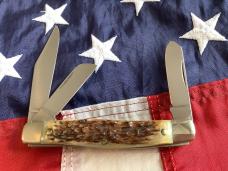 Colonel Coon Premium Stockman Knife w/ Great Stag Handles -NOS
