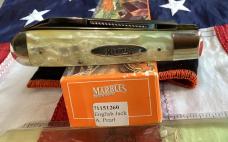 Marbles Gladstone, MI -MSA -English Jack Knife w/ Imitation Pearl Handles -NOS in Orig box