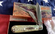 Marbles Gladstone, MI -MSA -English Jack Knife w/ Imitation Pearl Handles -NOS in Orig box