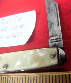USED VINTAGE 2-3/4" PEN KNIFE PROV CUT.CO. PROV.RI USA CARBON STEEL HISTORIC YR UNKNOWN