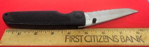 FROST FLYING FALCON 5quot PART SERRATED UNUSED BLACK SCALES STAINLESS ROSTFREI