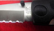 FROST FLYING FALCON 5" PART SERRATED UNUSED BLACK SCALES STAINLESS ROSTFREI