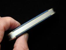 Great Eastern Cutlery GEC Faded Blue Denim Micarta Beer and Sausage Knife Made in USA 352325