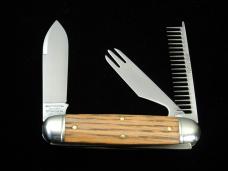 Great Eastern Cutlery GEC Smooth Whiskey Barrel Oak Beer and Sausage Knife Made in USA 352325