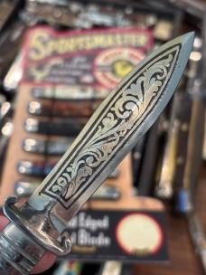 Rare Dagger Blade Decorated Toledo with Sheath