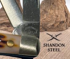 QUEEN STEEL #9185 3 BLADE STOCKMAN 1997 TRADITIONAL FOLDING POCKET KNIFE (255)