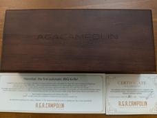 AGA CAMPOLIN "HANNIBAL" BARBEQUE SWITCHBLADE KNIFE IN SNAKE WOOD NIB
