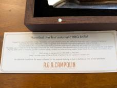 AGA CAMPOLIN "HANNIBAL" BARBEQUE SWITCHBLADE KNIFE IN SNAKE WOOD NIB