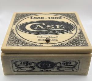 RARE CASE XX JOB CASE 100TH ANNIVERSARY TRAPPER MASTODON IVORY HANDLES STUNNING DISPLAY SET