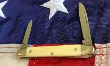 Bulldog Brand HAND MADE 2 Blade Pen Knife w/ Ivory Handles -NOS & Mint
