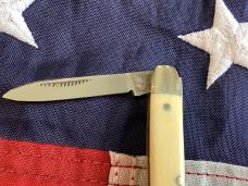 Bulldog Brand HAND MADE 2 Blade Pen Knife w/ Ivory Handles -NOS & Mint