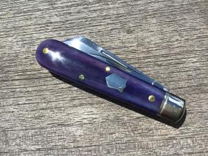 Great Eastern Cutlery 143223 Northfield Gentleman Jack Purple Phlox Smooth Bone
