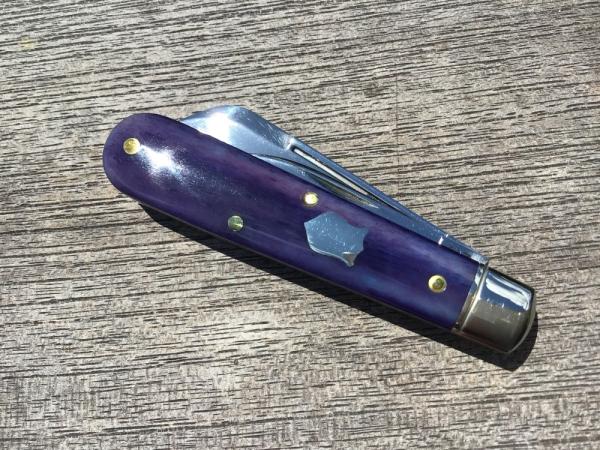 Great Eastern Cutlery 143223 Northfield Gentleman Jack Purple Phlox Smooth Bone