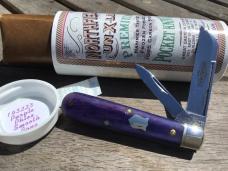 Great Eastern Cutlery 143223 Northfield Gentleman Jack Purple Phlox Smooth Bone