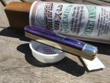Great Eastern Cutlery 143223 Northfield Gentleman Jack Purple Phlox Smooth Bone