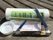 Great Eastern Cutlery Northfield 892210LP Riverboat Gambler Burnt Stag #30 / 50
