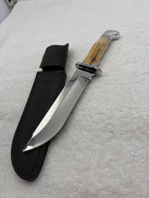 Buck Custom Shop Stag Handle Vintage 124 Frontiersman Bowie Limited Edition 0039 1000