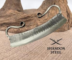 Hand Forged USA Pizza Cutter HampB Forge Carbon Steel Custom Kitchen Utensils