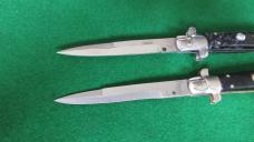 LOT of 2 STILETTOS One JAPAN Stainless Steel Pick Lock, One Stiletto Brand Kit Knife 