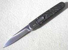 BARON ELITE L/E TITANIUM AUTO ( CARBON FIBER SCALES ) SATIN DROP POINT LIMITED EDITION OF 100 PIECES