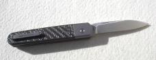 BARON ELITE L/E TITANIUM AUTO ( CARBON FIBER SCALES ) SATIN DROP POINT LIMITED EDITION OF 100 PIECES