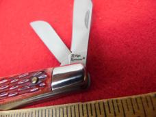 RIDGE RUNNER RED BONE MEDIUM STOCKMAN FROM KNIFE ROLL UNUSED