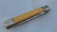 Hubertus Henning Riter Special 12 Size Yellow Micarta Mint File Work Nickel Liners And Solid Bolster