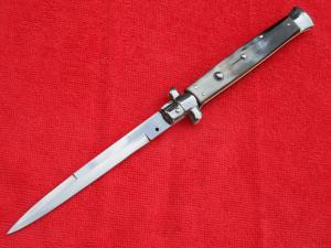 New GBeltrame 13quot Italian Stiletto Brazilian-Horn Handles- SS Bayonet grind Blade