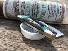 Great Eastern Cutlery Northfield 190120 Little Rattler Blue Teal Natural Bone