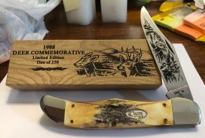 New in Original Box 1988 Case Large Stag Folding Hunter