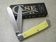Case XX USA 5 Dot 3254 Yellow Trapper Knife NIB