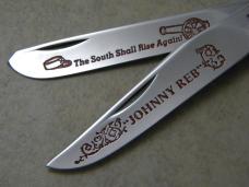 Case XX USA 6 Dot 3254 New Grind "Johnny Reb..." Yellow Trapper Knife 1980's
