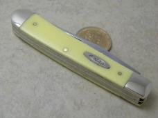 Case XX USA 6 Dot 3254 New Grind "Johnny Reb..." Yellow Trapper Knife 1980's