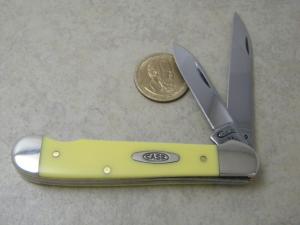 RARE Case XX USA EZ 49 Cv Yellow Trapper Knife c 1990s