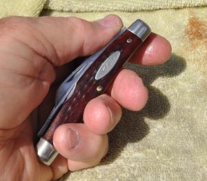 Case XX 1940-65 4 Blade Congress Jigged Red Bone 4quot Closed No Damage No repairs Factory Snap