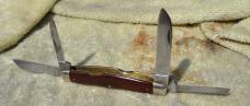 Case XX 1940-65 4 Blade Congress Jigged Red Bone 4" Closed No Damage No repairs Factory Snap