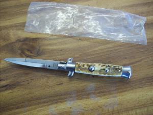 Italian 7 Inch Picklock Dolphin Maniago Italy Gen StagAntler UNUSED Beauty