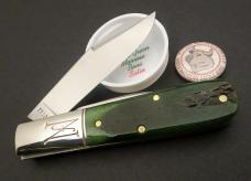 Great Eastern Cutlery #77 Northfield Barlow *Satin* Pickle Green Marrow Bone GEC 771225
