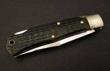 Great Eastern Cutlery Northfield #72 Bullet Cody Scout Lockback C Green Jigged Bone GEC 721123LB